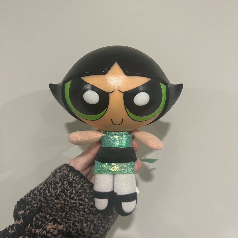 Power Puff Girls ButterCup Plush Doll With Hard Head Vintage 2000s HTF